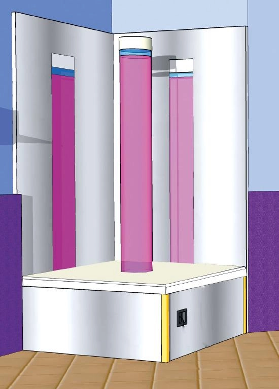 Stimulare vizuala - Set de 2 oglinzi plexiglas pentru coloana cu bule de aer