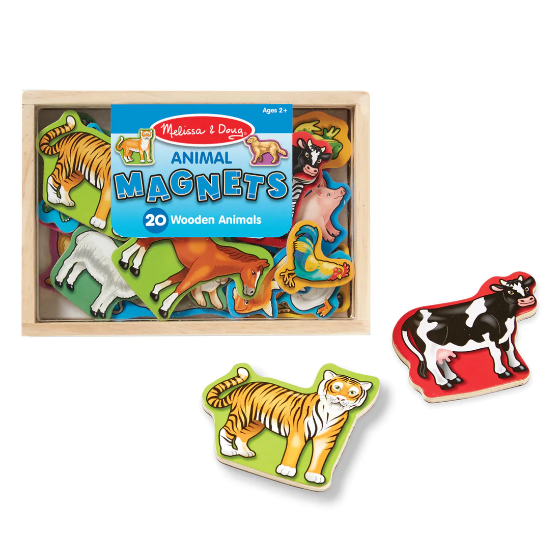 Set de 20 figurine din lemn cu magneți cu animale [1]