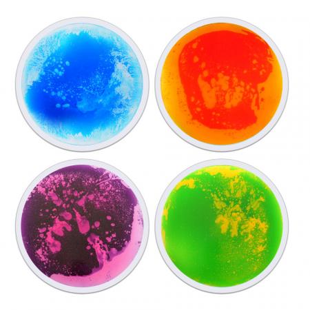 Amenajări camere senzoriale - Set de 4 plăci rotunde senzoriale cu gel