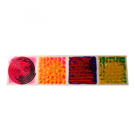 Set de 4 plăci senzoriale cu lichid texturat - 30 cm [4]