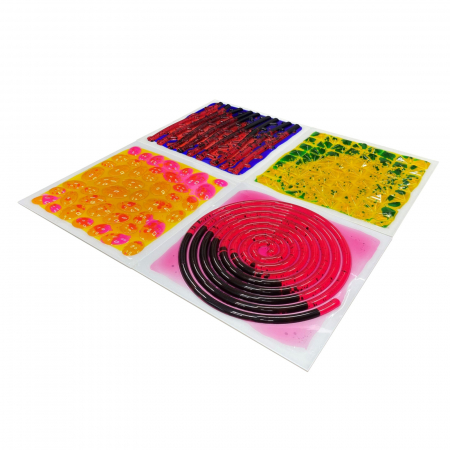 Set de 4 plăci senzoriale cu lichid texturat - 30 cm [3]