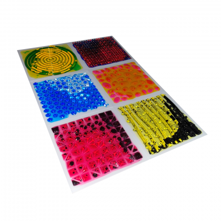 Set de 6 plăci senzoriale cu lichid texturat - 30 cm [4]