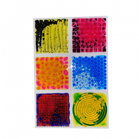 Set de 6 plăci senzoriale cu lichid texturat - 30 cm [5]
