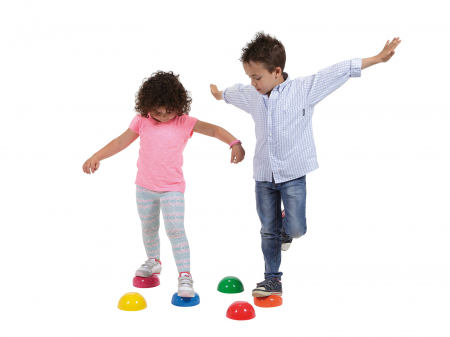 Set de 6 semisfere proprioceptive gonflabile Junior Stones în 6 culori [1]