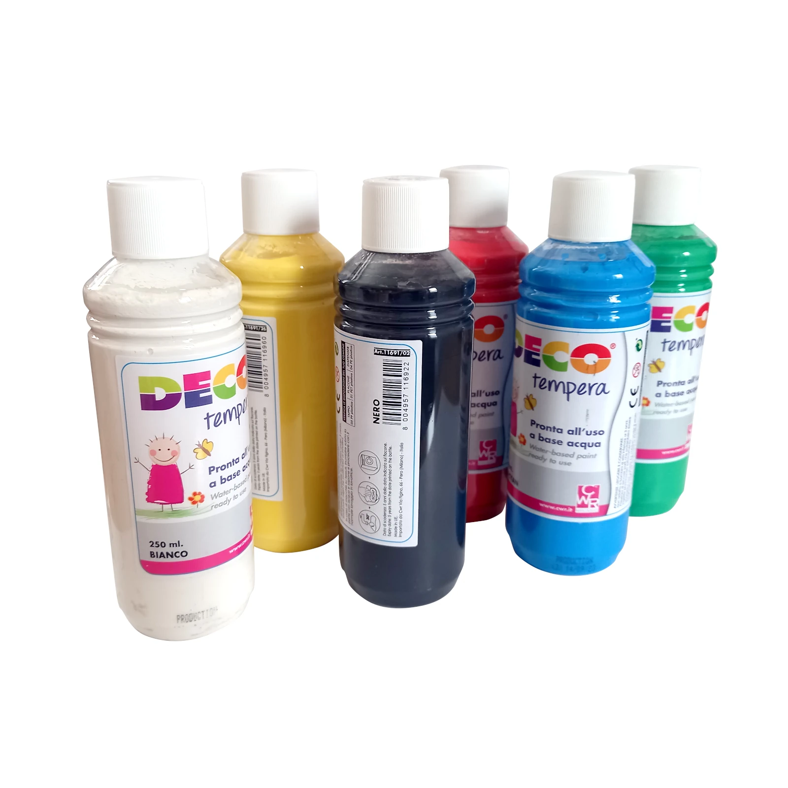 Tempera - Set de 6 tempera de 250 ml - culori primare