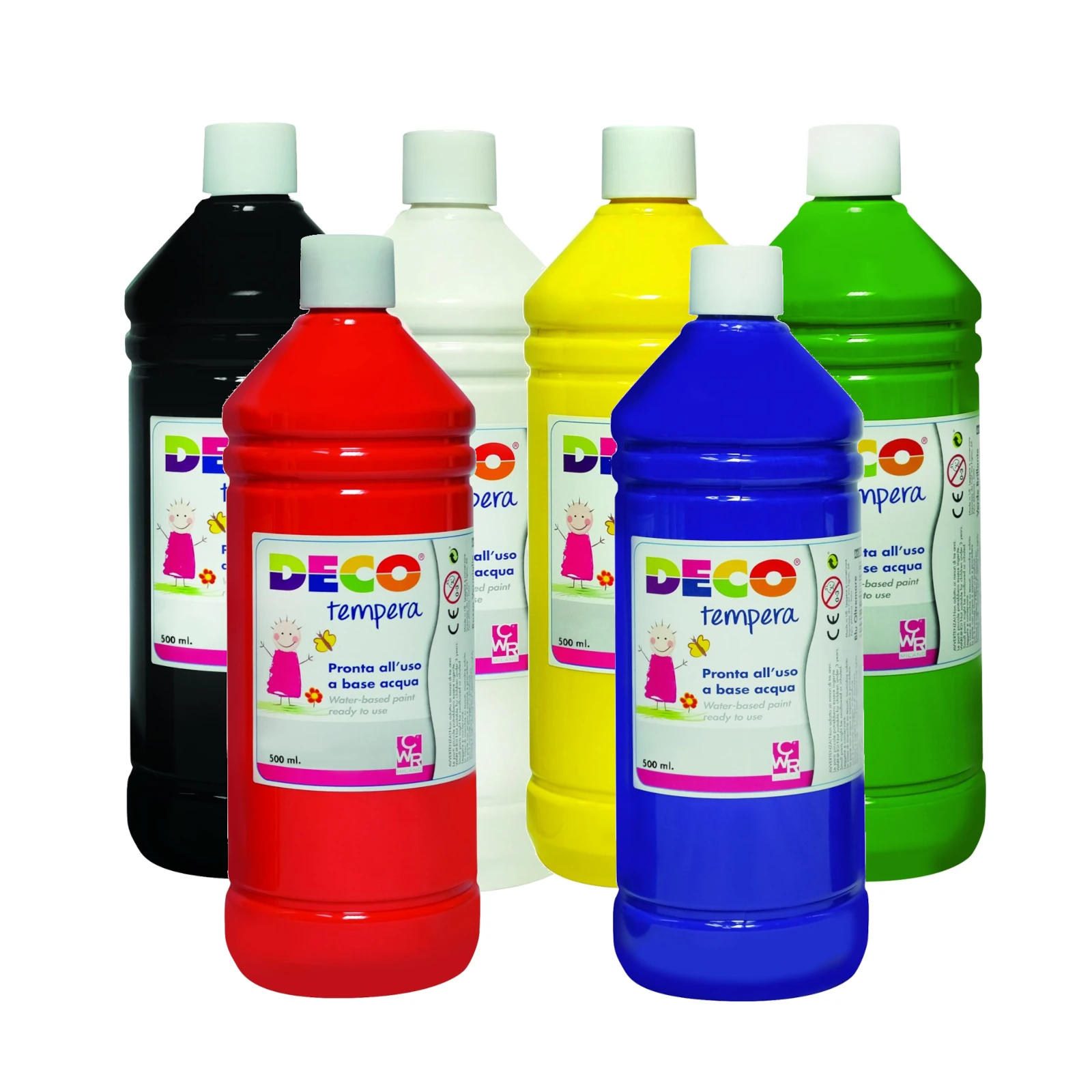 Produse - Set de 6 tempera de 500 ml - culori de bază