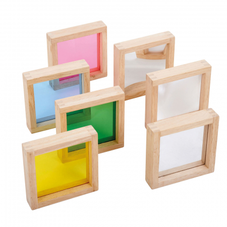 Stimulare vizuala - Set de 7 pătrate senzoriale de diferite culori