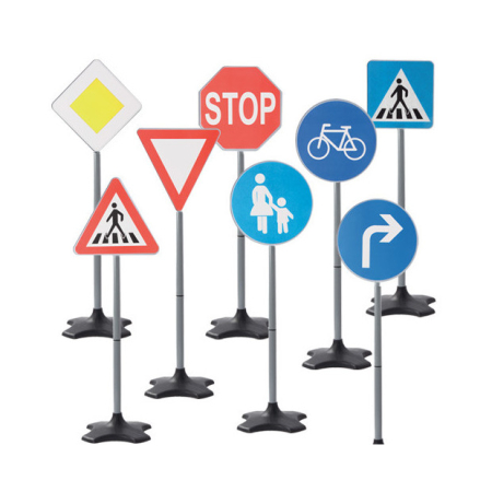 Biciclete si Triciclete - Set de 8 semne rutiere, 82 cm