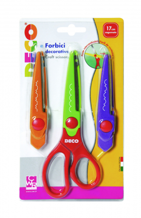 Foarfece - Set de foarfecă decorativă DECO de 17 cm cu 3 lame