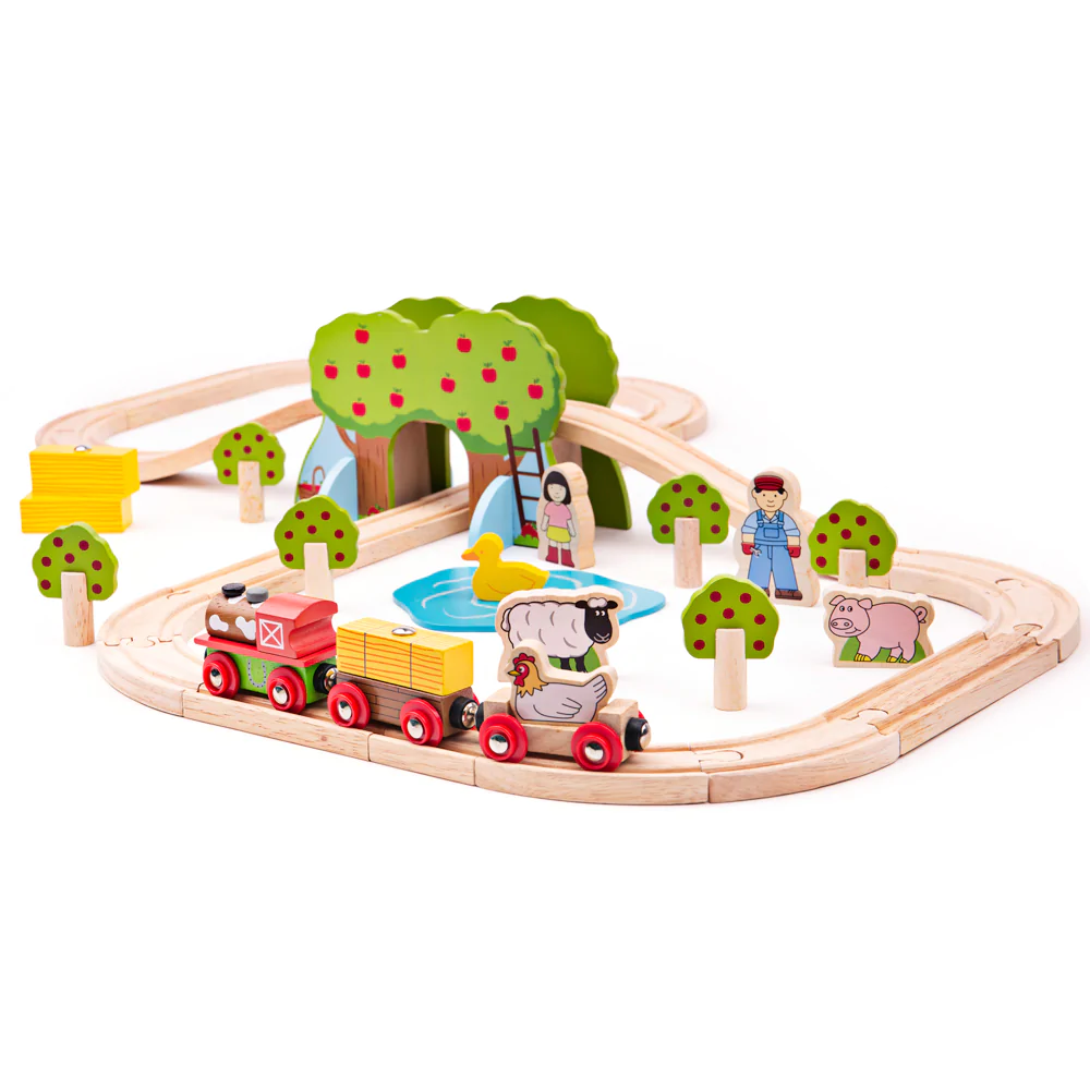 Jucarii de constructii - Set de tren pentru fermă