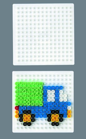 Set mărgele HAMA MIDI 20000 buc cu 5 planșete si 1 Bead Tac în găleată [2]