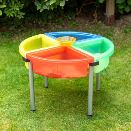 Tavă Educațională pentru Explorare și Sortare – 4 Compartimente Colorate Transparente [2]