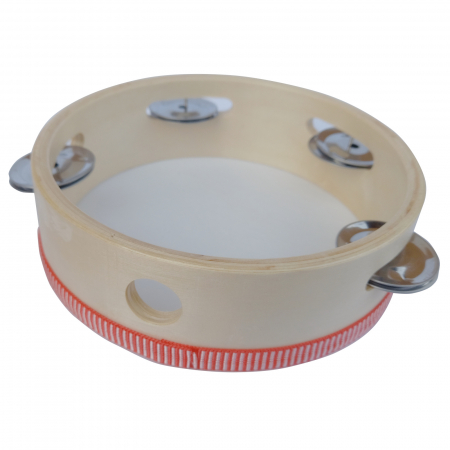 Tamburina 15cm cu membrană artificială și 4 perechi de zurgălăi [2]