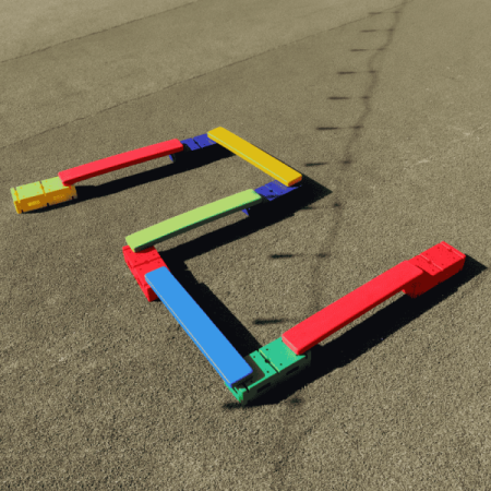 Traseu psihomotric senzorial cu plăci și blocuri [8]