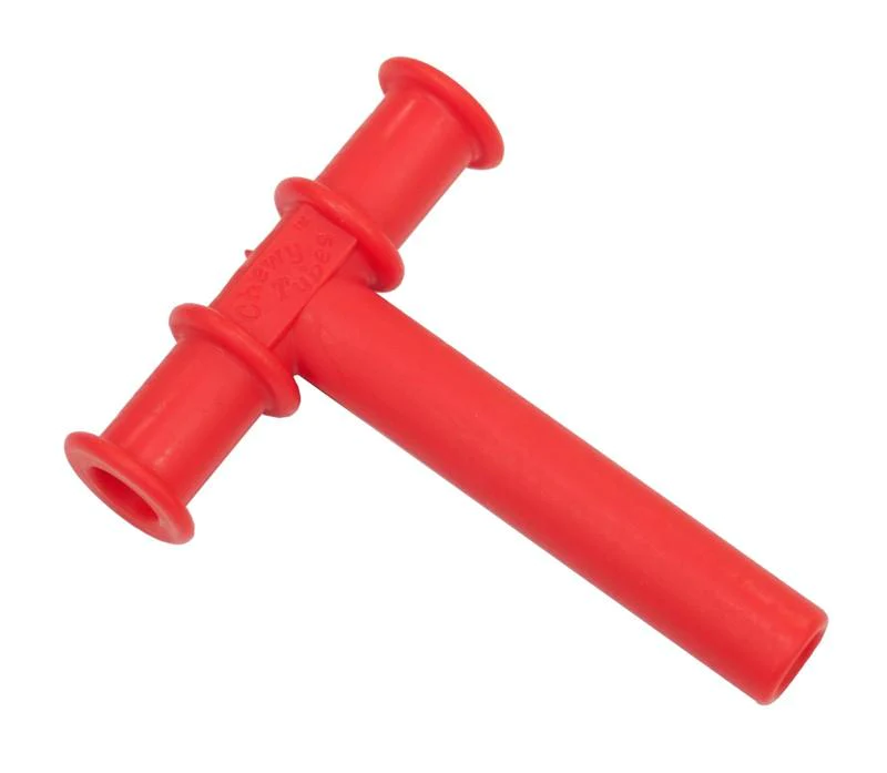 Stimulare tactila - Tub de ronțăit roșu Chewy Tube
