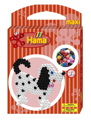 Margele HAMA MAXI - Cățelul - set cu 350 mărgele Hama maxi în cutie