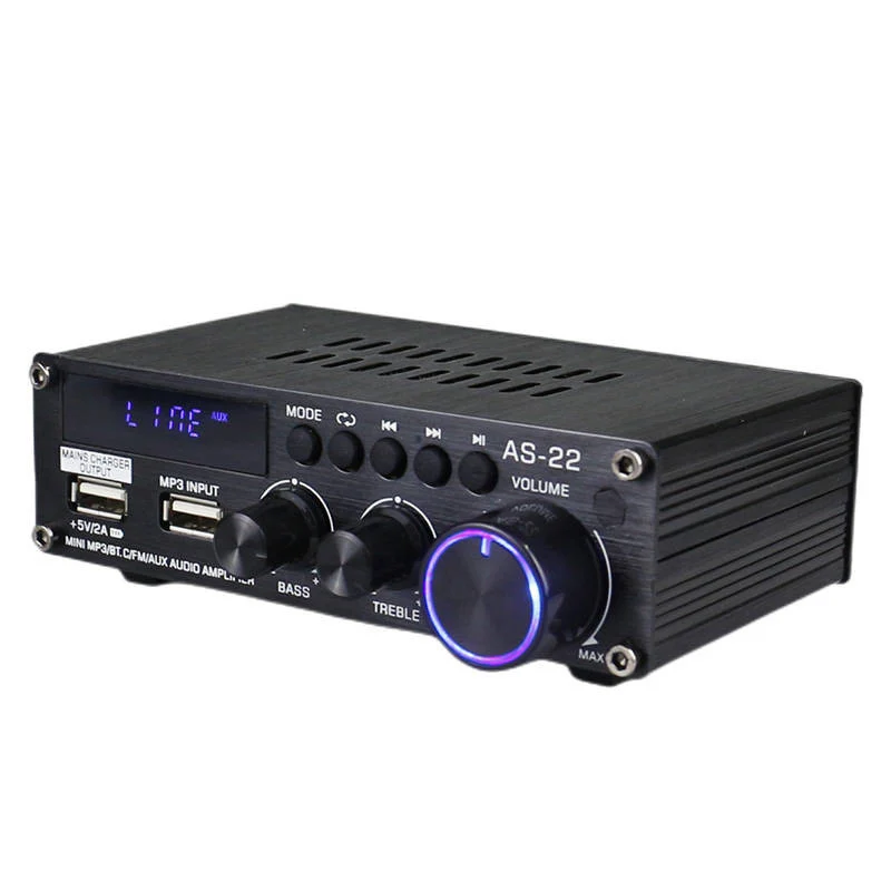 Amplificator audio Blitzwolf AS-22, 45W bluetooth, AUX 3.5mm, RCA, 2X USB [4]