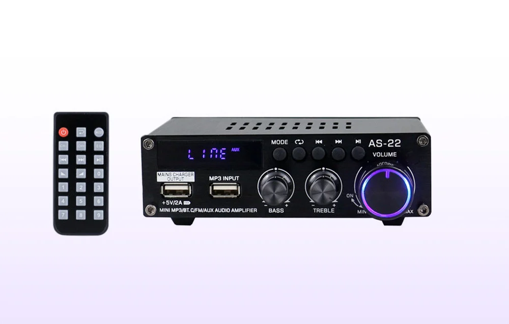 Amplificator audio Blitzwolf AS-22, 45W bluetooth, AUX 3.5mm, RCA, 2X USB [2]