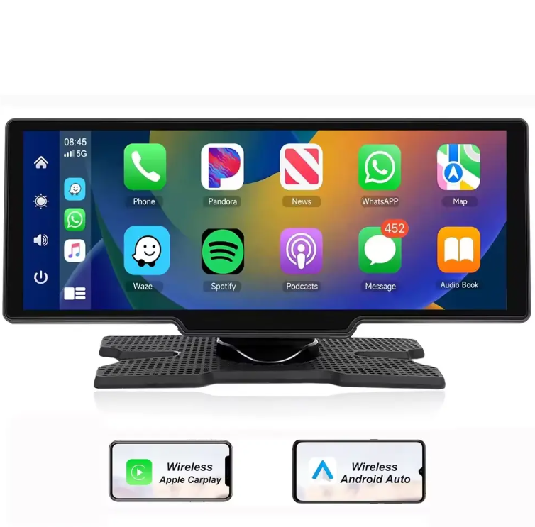 Carplay Android Auto Wireless 26CM + Camera Marsarier + Camera Bord