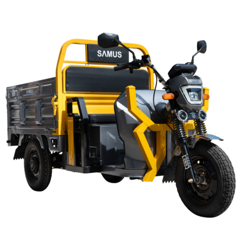 Triciclu electric cargo Samus Montana-25-1.3-72V32-Yellow-Dark Silver [7]