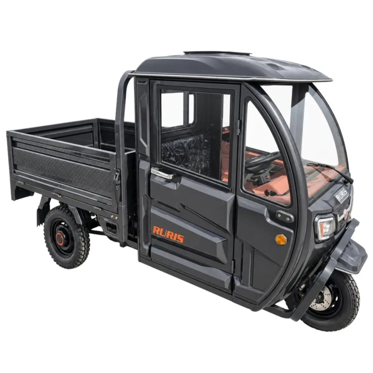 Tricicluri - Camioneta, (triciclu electric L2e), fara permis, RURIS PILOT4000C GRAY, motor 2500 W, acumulator plumb-acid 72V/58Ah, viteza maxima 25 km/h, autonomie până la 60 Km, sarcina maxima 676 kg, 1 loc, gri
