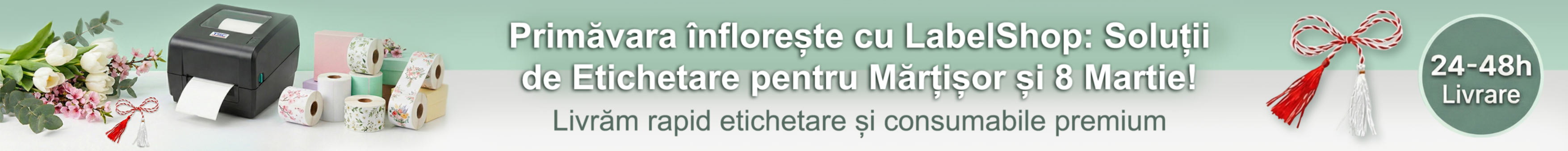 Primăvara înflorește cu LabelShop: Soluții de Etichetare pentru Mărțișor și 8 Martie!