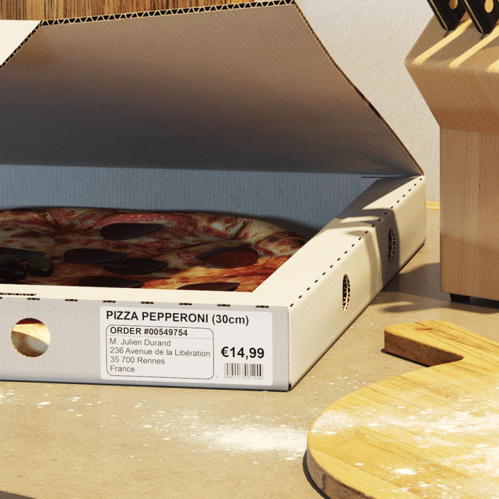 Banda de etichete Brother DK-11208, 38x90mm, 400  etichete rola, pentru imprimanta sau aparat etichetare brother [2]