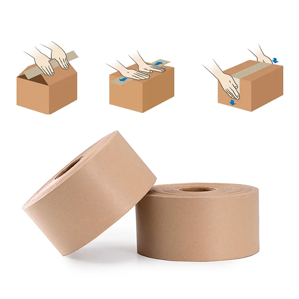 Banda scotch adeziva umectibila din hartie kraft 62mm x 200m [4]