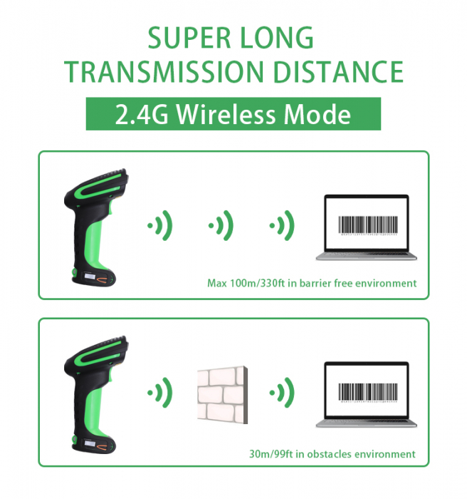 Cititor coduri de bare industrial 2D wireless LP-WE25 [6]