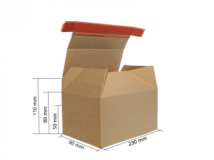 Cutii de carton cu autoformare si banda dublu adeziva Flexibox 230x90x110