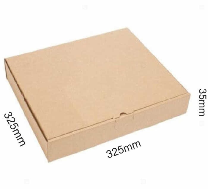 Cutii pentru pizza din carton microondul, nature, 325 X 325 X 35 mm [2]