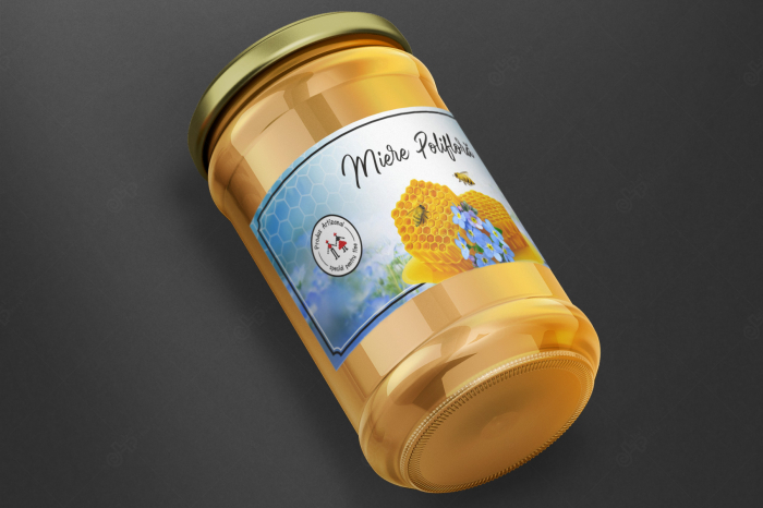Etichete borcane personalizate Miere poliflora, 54x144 mm [2]