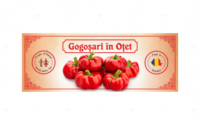 Etichete personalizate, Gogosari in otet, 54x144 mm [3]