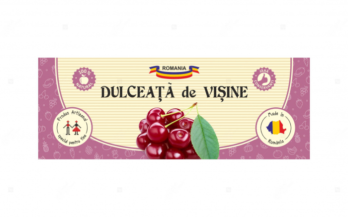 Etichete borcane personalizate Dulceata visine, 54x144 mm [3]