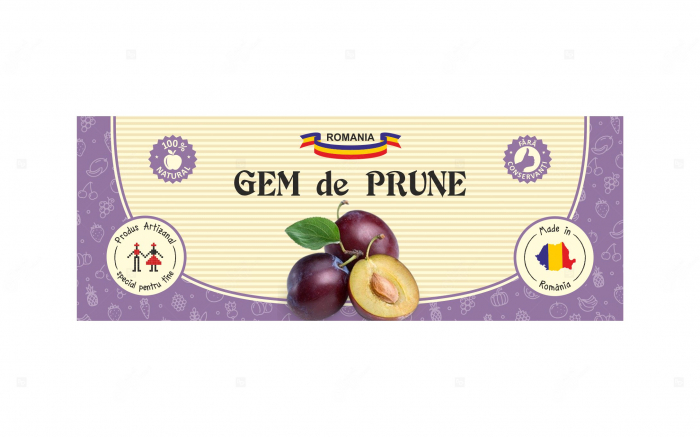 Etichete borcane personalizate Gem prune, 54x144 mm [3]