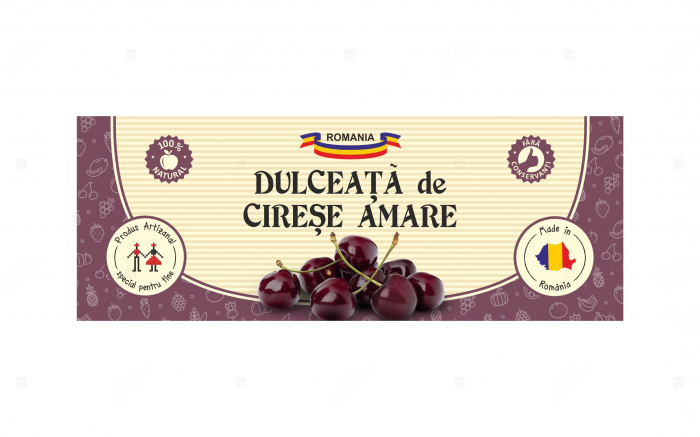Etichete borcane personalizate Dulceata cirese, 54x144 mm [3]