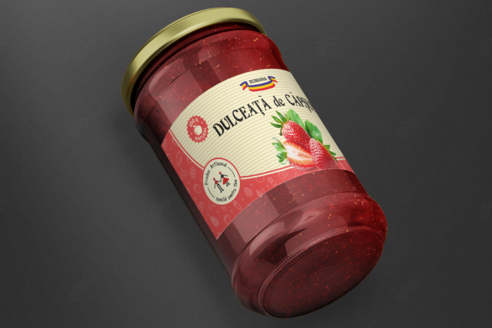 Etichete borcane personalizate Dulceata de capsuni, 54x144 mm [2]