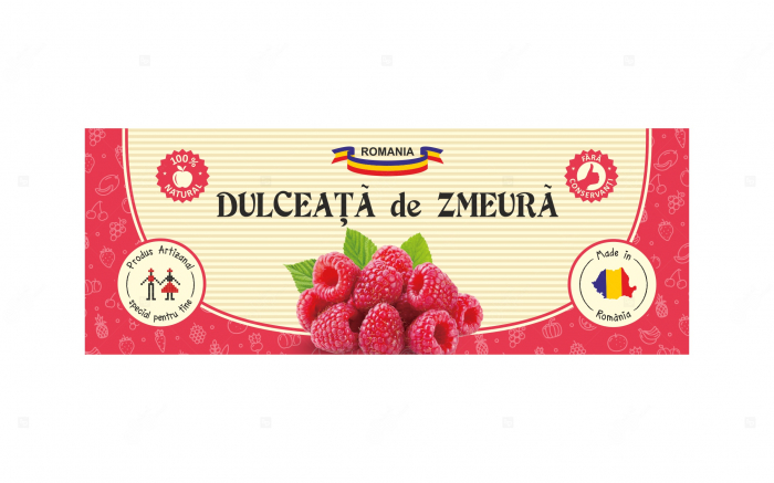 Etichete borcane personalizate Dulceata zmeura, 54x144 mm [3]