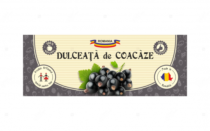 Etichete borcane personalizate Dulceata coacaze, 54x144 mm [3]