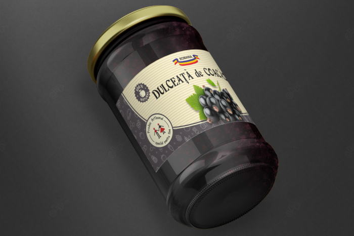 Etichete borcane personalizate Dulceata coacaze, 54x144 mm [2]