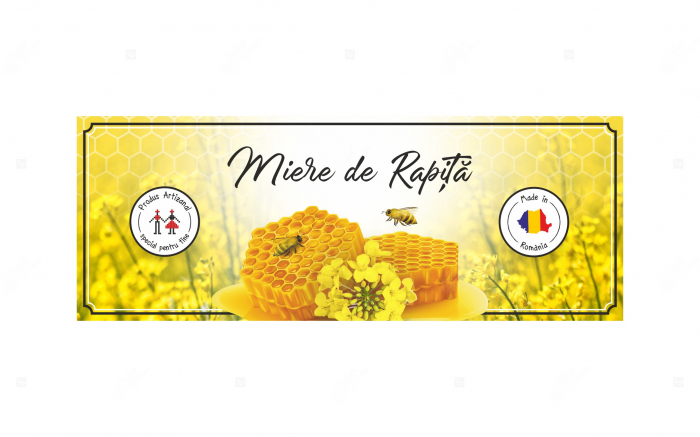 Etichete borcane personalizate Miere de rapita, 54x144 mm [3]