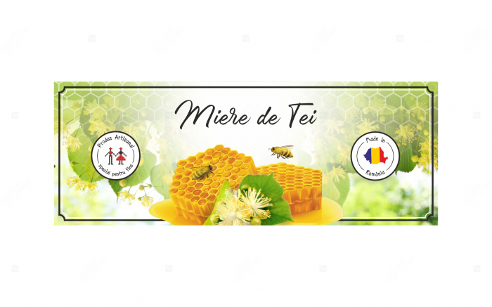 Etichete borcane personalizate Miere de tei, 54x144 mm [3]