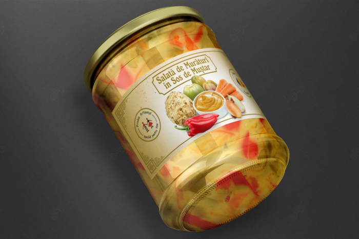 Etichete personalizate, Salata de muraturi in sos de mustar, 54x144 mm [2]