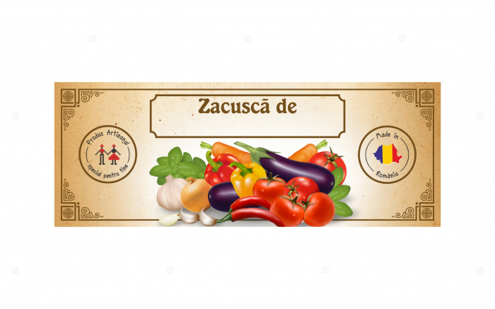Etichete personalizate, Zacusca custom, 54x144 mm [3]