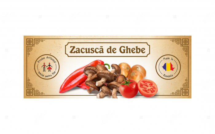 Etichete personalizate, Zacusca de ghebe, 54x144 mm [3]