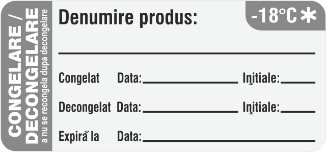 Etichete autoadezive HACCP personalizate, PRODUSE CONGELATE, 25x54 mm, 1000 buc/rola [2]