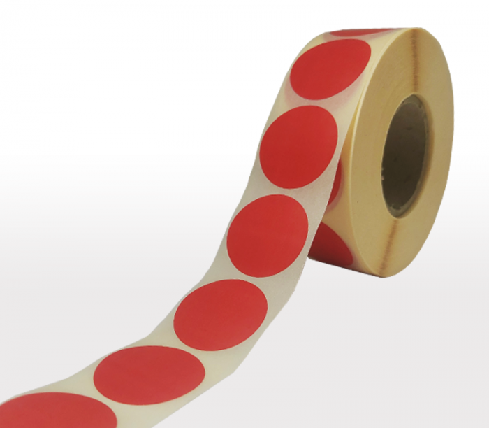Etichete personalizate, rotunde, diametru 30mm, rosii, 1500 buc/rola [2]