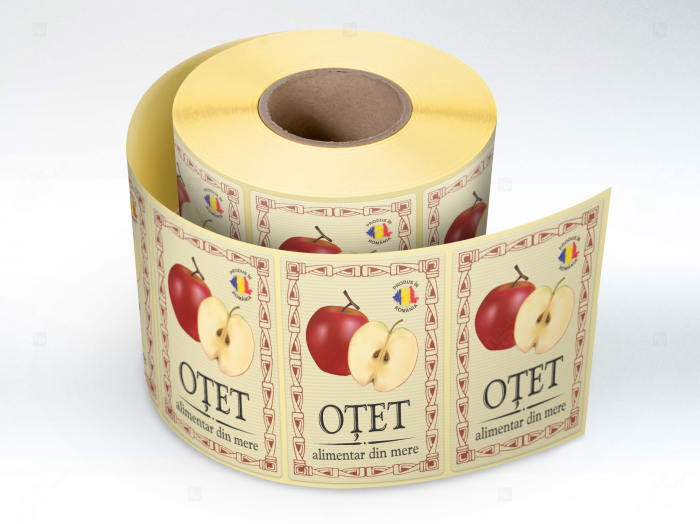 Etichete personalizate, Sticle Otet de mere, 100x70 mm [3]