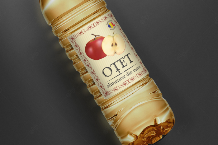 Etichete personalizate, Sticle Otet de mere, 100x70 mm [2]