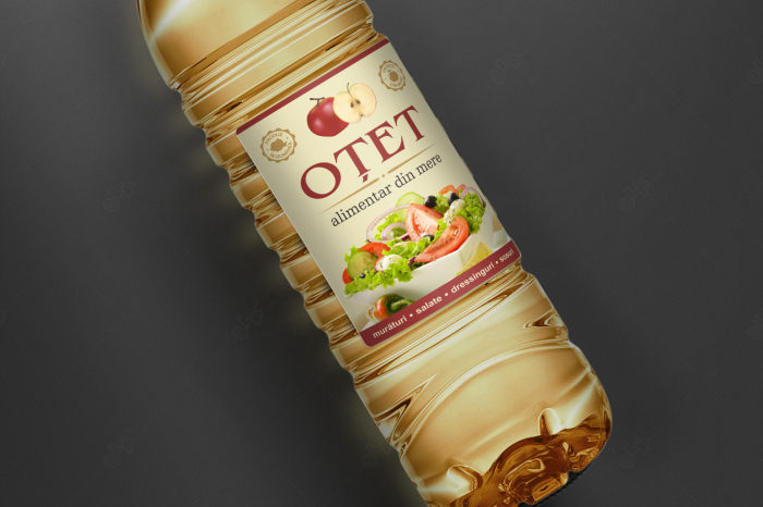 Etichete personalizate, Sticle Otet de mere, 100x70 mm [2]